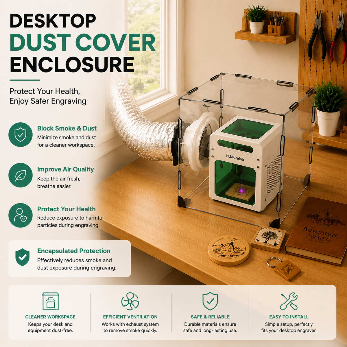 Hdwarelab Portable Mini Laser Engraver – Build Your Business from Your Desk